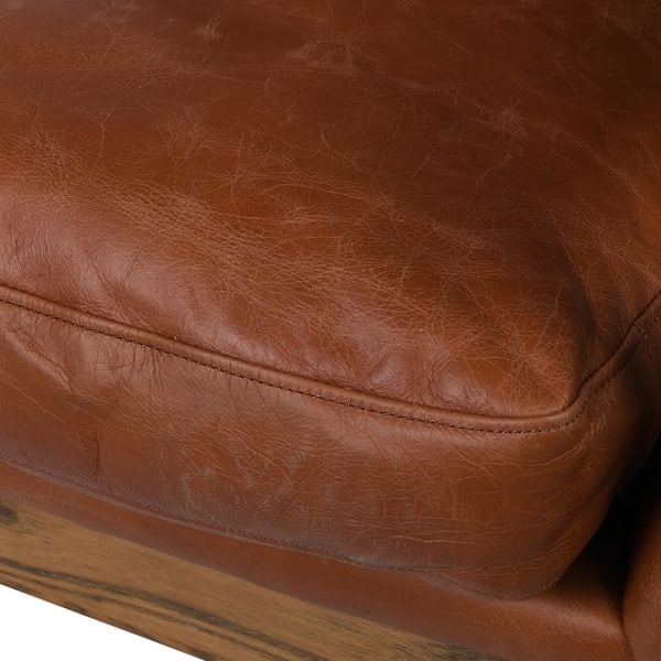 Mid Century Tan Vintage Leather Armchair